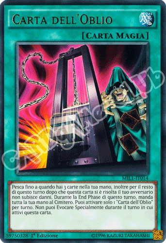 MIL1-IT014 Carta dell'Oblio ultra rara 1a edizione (IT) -NEAR MINT-