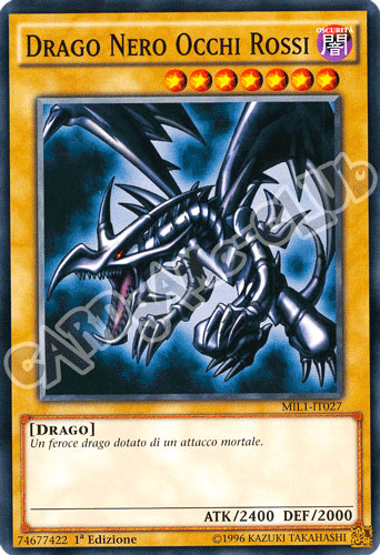 MIL1-IT027 Drago Nero Occhi Rossi comune 1a edizione (IT) -PLAYED-