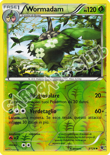 003 / 124 Wormadam non comune foil reverse (IT) -NEAR MINT-