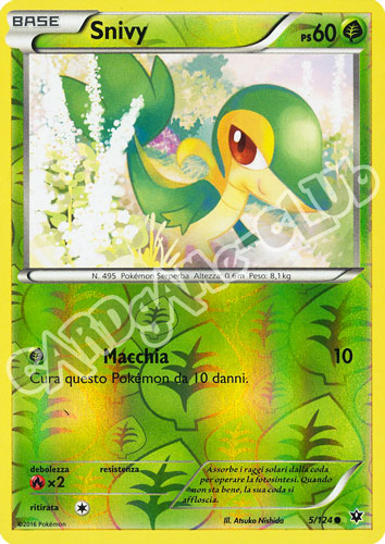 005 / 124 Snivy comune foil reverse (IT) -NEAR MINT-