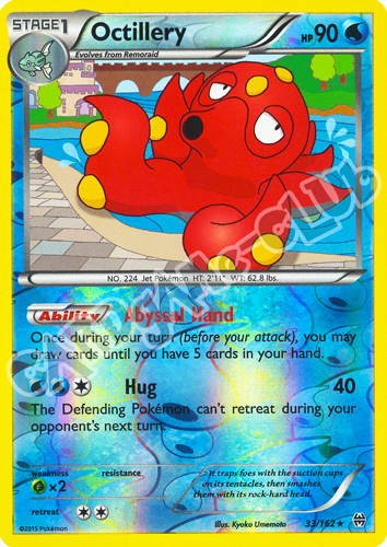 033 / 162 Octillery rara foil reverse (EN) -NEAR MINT-