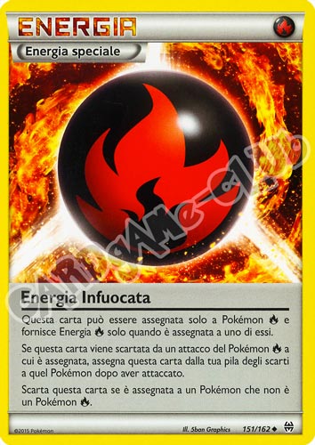 151 / 162 Energia Infuocata non comune normale (IT) -NEAR MINT-