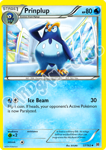 037 / 162 Prinplup non comune normale (EN) -NEAR MINT-