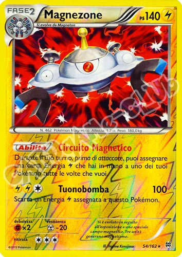 054 / 162 Magnezone rara foil reverse (IT) -NEAR MINT-