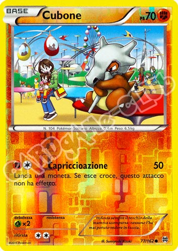 077 / 162 Cubone comune foil reverse (IT) -NEAR MINT-