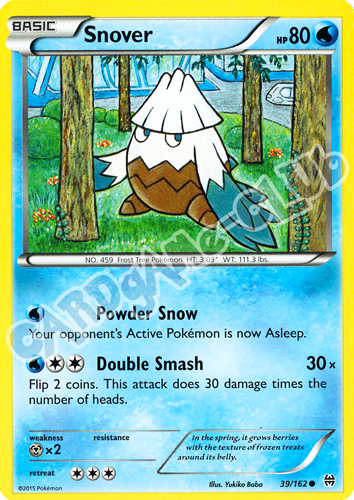 039 / 162 Snover comune normale (EN) -NEAR MINT-