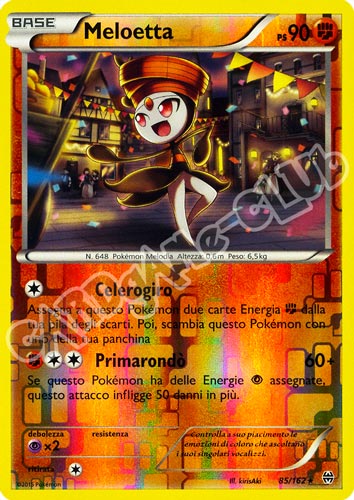 085 / 162 Meloetta rara foil reverse (IT) -NEAR MINT-