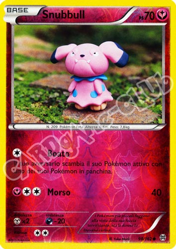 098 / 162 Snubbull comune foil reverse (IT) -NEAR MINT-