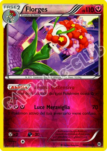 103 / 162 Florges rara foil reverse (IT) -NEAR MINT-