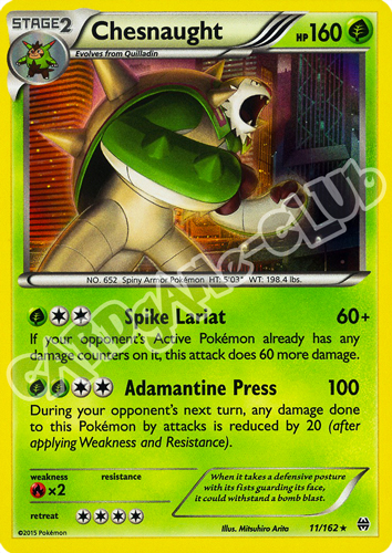 011 / 162 Chesnaught rara foil (EN) -NEAR MINT-