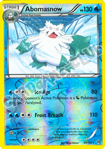 040 / 162 Abomasnow rara foil reverse (EN) -NEAR MINT-