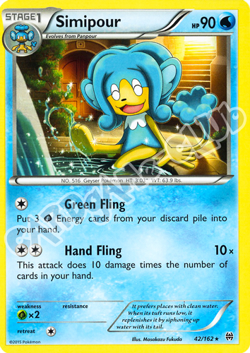 042 / 162 Simipour rara normale (EN) -NEAR MINT-