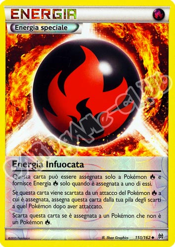 151 / 162 Energia Infuocata non comune foil reverse (IT) -NEAR MINT-