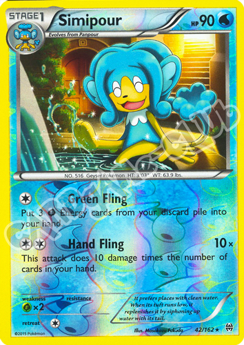 042 / 162 Simipour rara foil reverse (EN) -NEAR MINT-