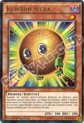 DOCS-IT020 Kuriboh Sfera rara 1a Edizione (IT) -GOOD-