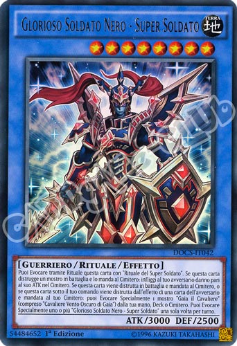 DOCS-IT042 Glorioso Soldato Nero - Super Soldato ultra rara 1a Edizione (IT)
