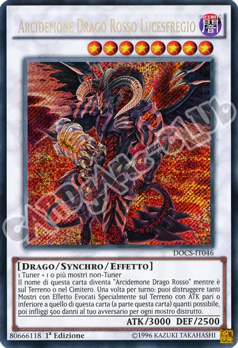 DOCS-IT046 Arcidemone Drago Rosso Lucesfregio rara segreta 1a Edizione (IT)