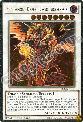 DOCS-IT046 Arcidemone Drago Rosso Lucesfregio rara ultimate 1a Edizione (IT)