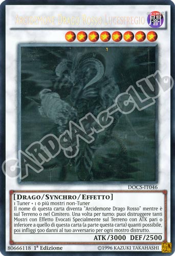 DOCS-IT046 Arcidemone Drago Rosso Lucesfregio rara ghost 1a Edizione (IT)