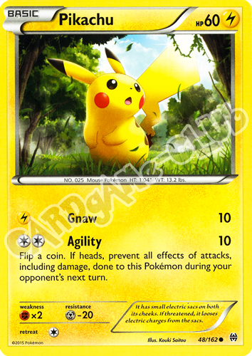 048 / 162 Pikachu comune normale (EN) -NEAR MINT-