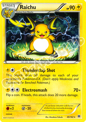 049 / 162 Raichu rara normale (EN) -NEAR MINT-