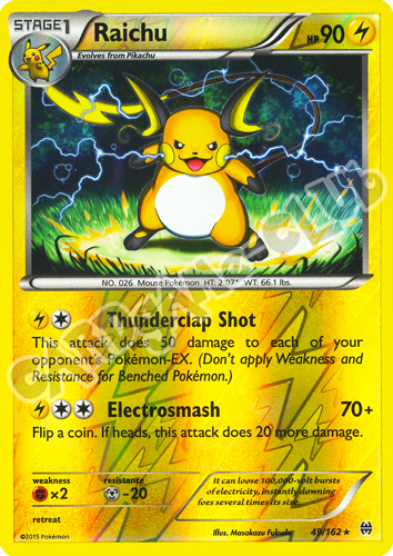 049 / 162 Raichu rara foil reverse (EN) -NEAR MINT-