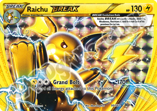 050 / 162 Raichu BREAK rara BREAK foil (EN) -NEAR MINT-