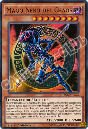 YGLD-ITC02 Mago Nero del Chaos ultra rara 1a Edizione (IT) -NEAR MINT-