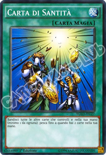 YGLD-ITC27 Carta di Santita' comune 1a Edizione (IT) -NEAR MINT-