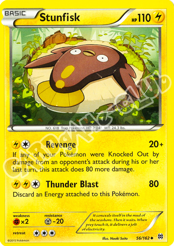 056 / 162 Stunfisk non comune normale (EN) -NEAR MINT-
