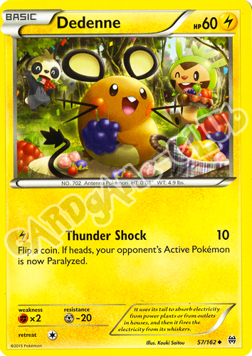 057 / 162 Dedenne non comune normale (EN) -NEAR MINT-