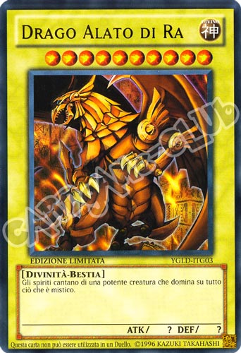 YGLD-ITG03 Drago Alato di Ra ultra rara Edizione Limitata (IT) -NEAR MINT-