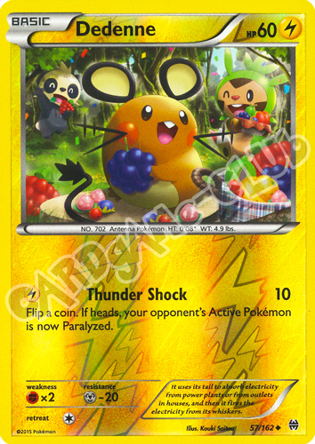 057 / 162 Dedenne non comune foil reverse (EN) -NEAR MINT-