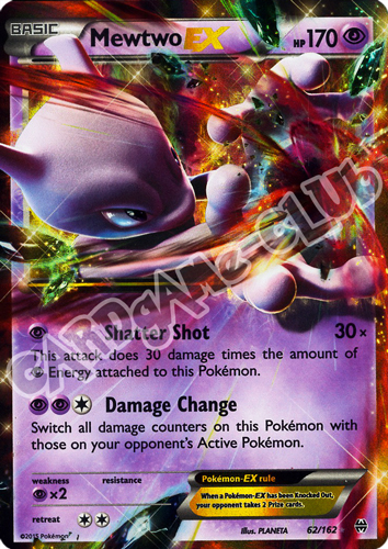 062 / 162 Mewtwo EX rara EX foil (EN) -NEAR MINT-