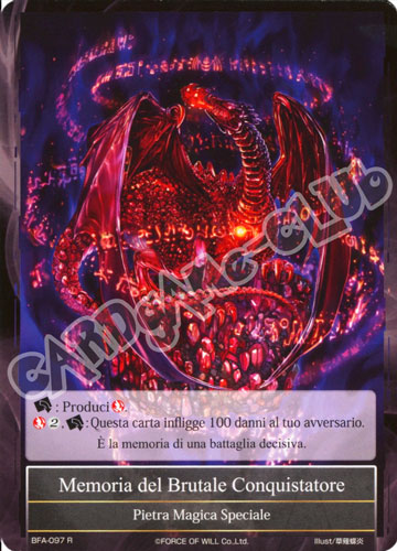 BFA1-IT097 Memoria del Brutale Conquistatore rara normale (IT) -NEAR MINT-
