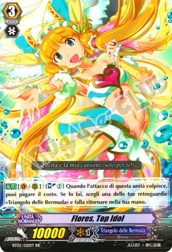 BT02-IT020 Flores, Top Idol doppia rara foil (IT) -NEAR MINT-
