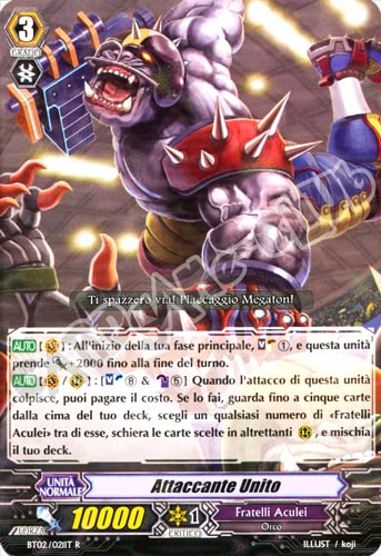 BT02-IT021 Attaccante Unito rara foil (IT) -NEAR MINT-
