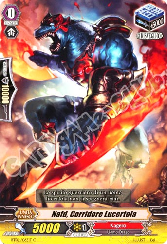 BT02-IT063 Nafd, Corridore Lucertola comune normale (IT) -NEAR MINT-