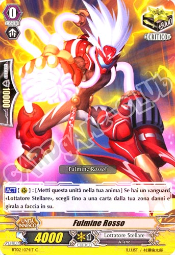 BT02-IT074 Fulmine Rosso comune normale (IT) -NEAR MINT-
