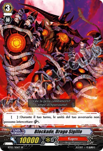 BT02-ITS06 Blockade, Drago Sigillo speciale foil (IT) -NEAR MINT-