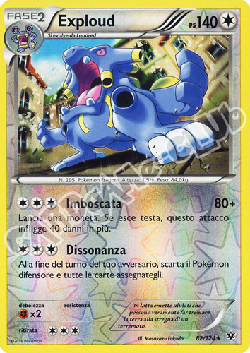082 / 124 Exploud rara foil reverse (IT) -NEAR MINT-
