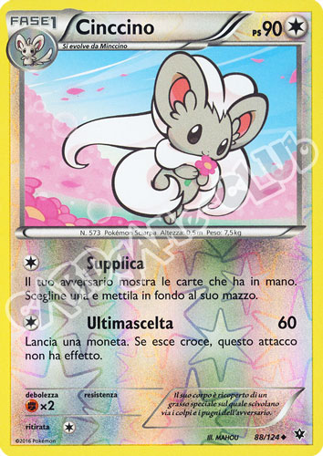 088 / 124 Cinccino non comune foil reverse (IT) -NEAR MINT-