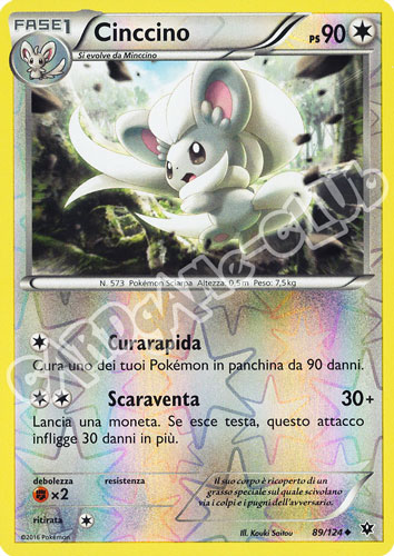 089 / 124 Cinccino non comune foil reverse (IT) -NEAR MINT-