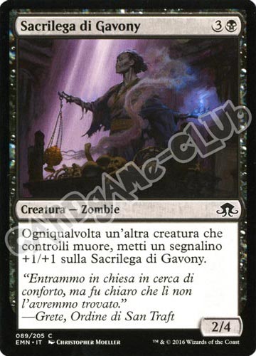 089 / 205 Sacrilega di Gavony comune normale (IT) -NEAR MINT-