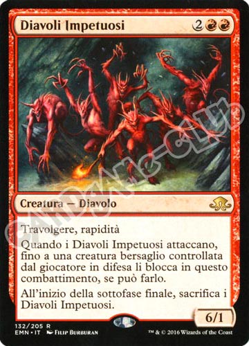 132 / 205 Diavoli Impetuosi rara normale (IT) -NEAR MINT-