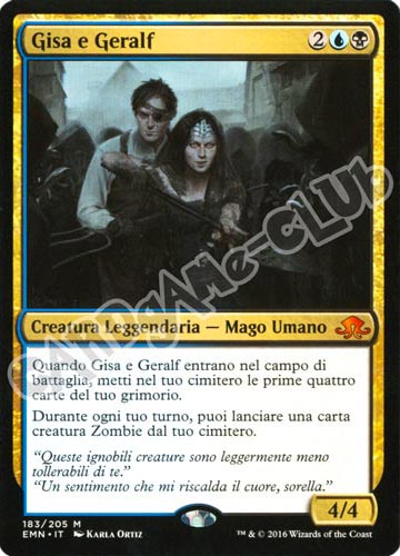183 / 205 Gisa e Geralf rara mitica normale (IT) -NEAR MINT-