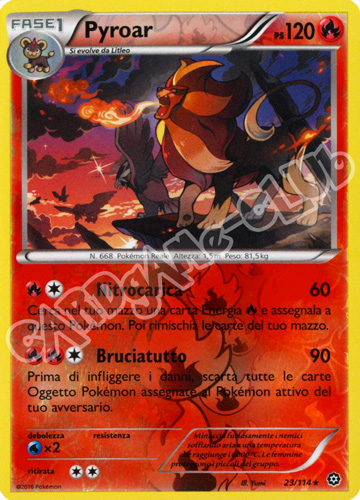 023 / 114 Pyroar rara foil reverse (IT) -NEAR MINT-