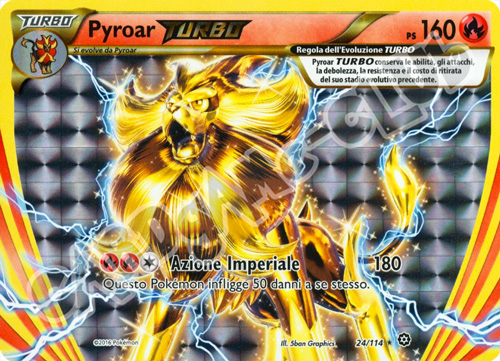 024 / 114 Pyroar TURBO rara BREAK foil (IT) -NEAR MINT-