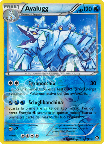 037 / 114 Avalugg rara foil reverse (IT) -NEAR MINT-