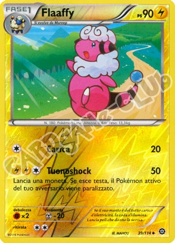039 / 114 Flaaffy non comune foil reverse (IT) -NEAR MINT-